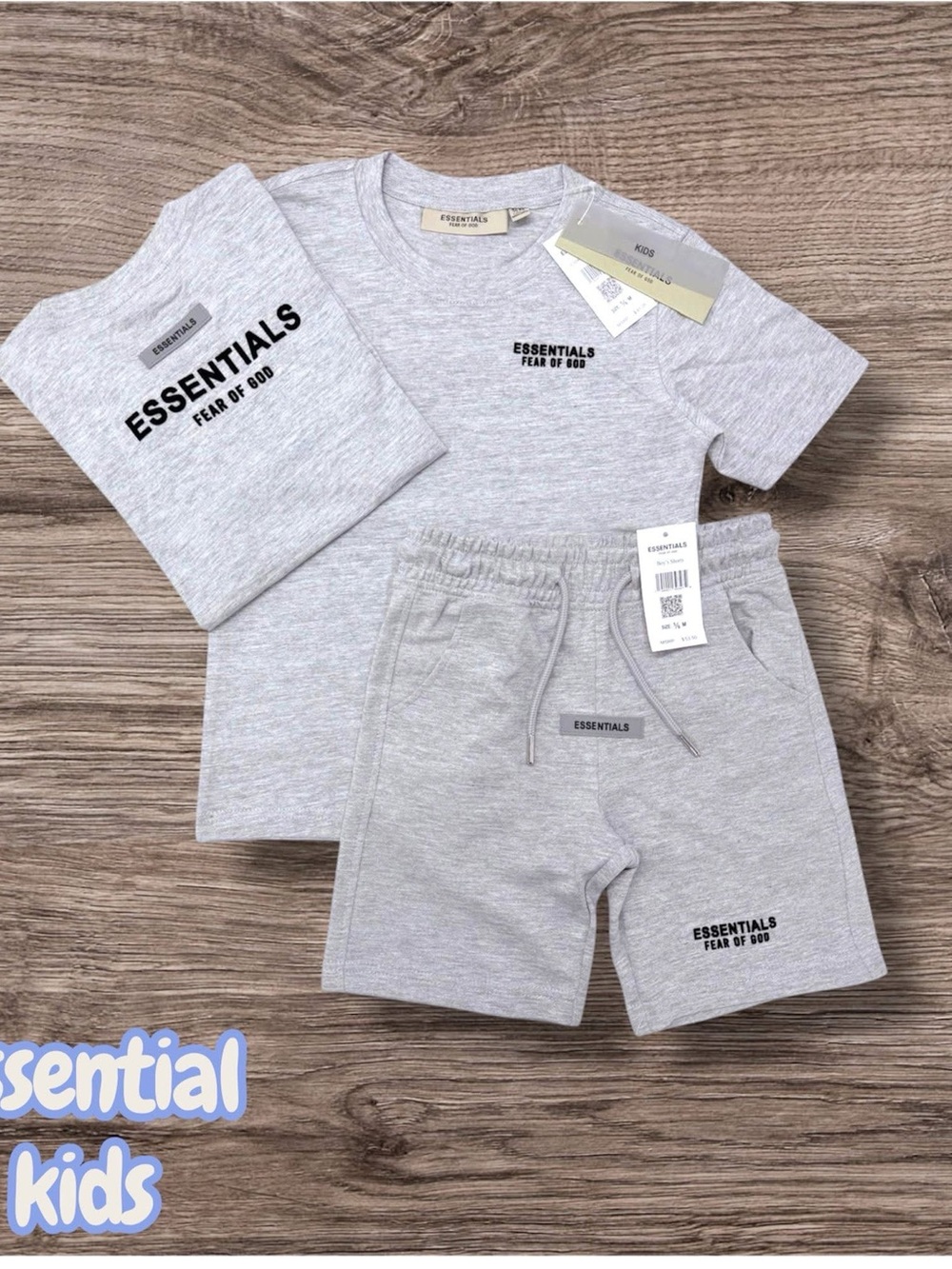 ESSENTIALS Fear of God Kids Tee & Shorts Set
